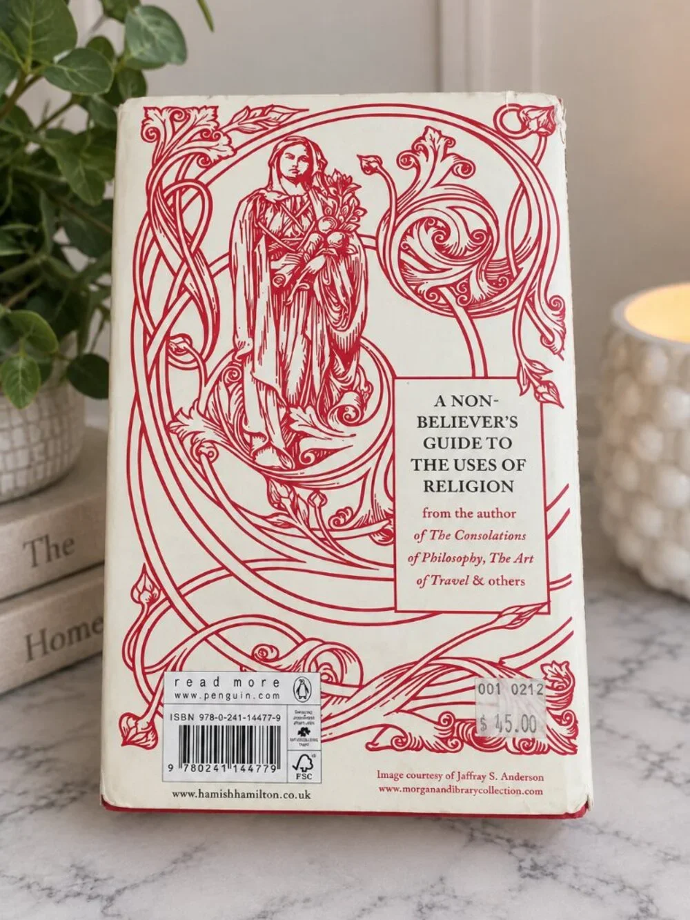 Religion for Atheists by Alain de Botton Hardcover Book